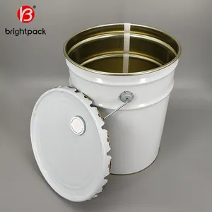 5 gallon testa aperta di latta tamburo di metallo vernice secchio di inchiostro secchio di latta 20 litro formato per la vendita
