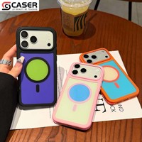 Funda Protectora para Teléfono 2 en 1 con Diseño Simple y Colorido, Ventana de Visión Amplia, Resistente a Impactos, para iPhone 16-18