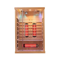 Sauna infrarouge de taille de 2 à 3 personnes Salle de sauna en bois massif Fabricant OEM infrarouge à faible EMF