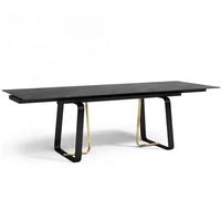 Table à manger de luxe au design moderne pour 8 personnes ou 10 places Table à manger en marbre de 2m ou 2.4cm