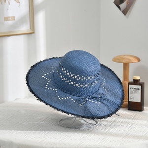 Nuevo <span class=keywords><strong>Sombrero</strong></span> de Paja Unisex de Ala Ancha Monocromático para Protección Solar, Ideal para la Playa y Vacaciones - Product Image 3