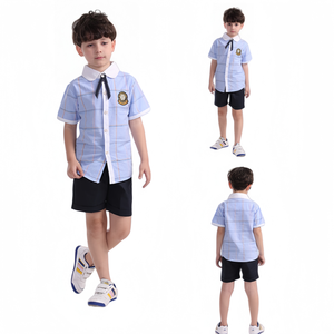 Uniforme scolaire d'été FUYI style <span class=keywords><strong>anglais</strong></span>, robe tablier à manches courtes, uniforme de classe offert - Product Image 5
