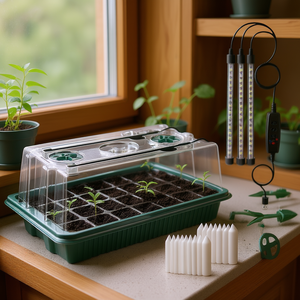 Bandeja de germinación con luz LED de espectro completo para el cultivo de plántulas en interiores y la propagación de plantas - Product Image 2