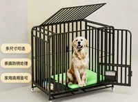 Cage pour chien avec toilette, cage pour chien d'intérieur et d'extérieur pour chiens de taille moyenne et grande, Golden Retriever, Labrador, articles pour animaux de compagnie