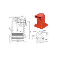 Boîte de contact d'isolateur haute tension en résine époxy pour appareillage KYN, armoire centrale, isolation électrique intérieure, bec