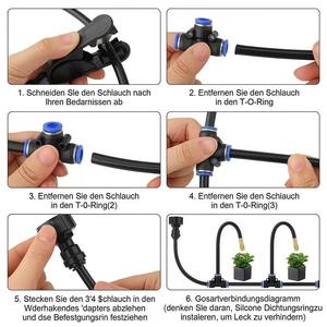 Tuyau d'irrigation flexible noir résistant aux UV de 1/4 pouce avec raccord rapide pour système d'arrosage - Product Image 5