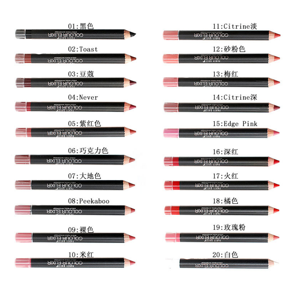 Набор кисточек для макияжа 20 видов цветов для губ, подводка для губ, лучшие продажи, водостойкая, карандаш для губ, подводка для губ, карандаш
