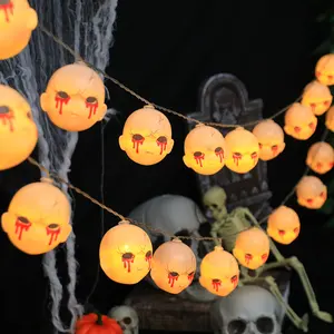 Đồ trang trí Halloween, đèn kết hợp bí ngô lá phong, đèn dây, đèn Halloween, Đèn Led Cổ Tích chạy bằng pin