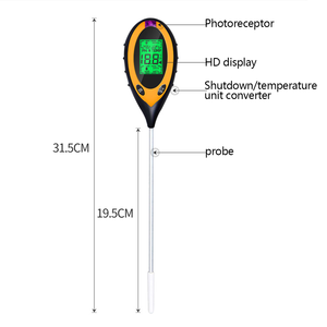 เครื่องวัดความชื้นในดินแบบพกพาเครื่องวัดค่า pH ในดินเครื่องทดสอบความชื้นในดินสำหรับฟาร์มสวนพืชเครื่องมือ - Product Image 5