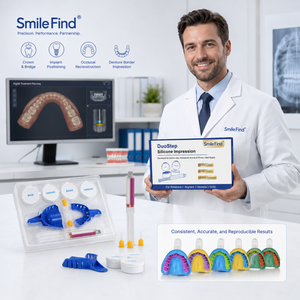 Masilla de silicona Smile Find CE VPS para moldes de goma, material dental para impresiones dentales - Product Image 1