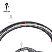 Volant de direction en fibre de carbone véritable avec LED, adapté aux VW MK7 GTI MK6 R GLI Golf 7 CC POLO GTD GTE R-LINE R