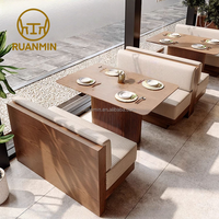 Ensemble de mobilier de restaurant en bois haut de gamme, restaurant, hôtel et café, mobilier commercial de luxe durable, blanc, design unique