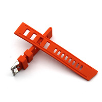 Correa de Reloj de Silicona Impermeable Clásica en Negro, Azul y Naranja, 20mm 22mm, Venta al Por Mayor, Personalizable