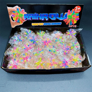 HAPU TPR 4cm Luminous <b>LED</b> Rubber Elastic Bounce Flicker Tip Rainbow Bouncy <b>Ball</b> Unisex for Ages 5+ - Product Image 4