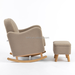 Modern Sherpa nursing room care center breastfeeding nursery rocking chair for New Parent - Product Image 4