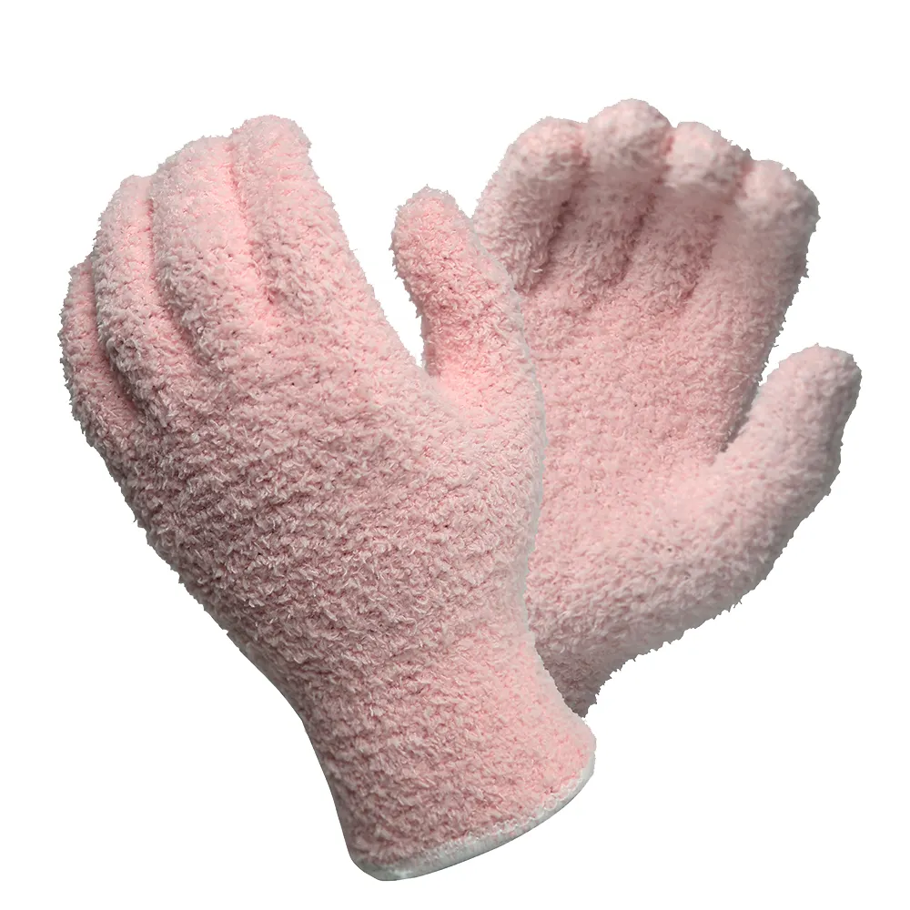 Yumuşak mikrofiber rahat mutfak araba toz alma kaldırma örme eldiven ev temizlik eldiveni