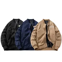 Chaqueta Bomber de Alta Calidad para Hombre LAYENNE, Estilo Universitario de Invierno a la Moda con Diseño de Letras Bordadas de Béisbol