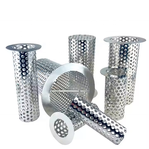 304 316ステンレス鋼円筒形ワイヤーメッシュキャニスター穴あきフィルターバスケット水ストレーナーに使用 - Product Image 1