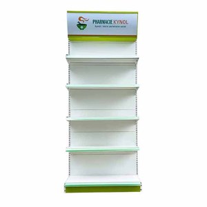 Nhà Máy Tùy Chỉnh Kích Thước Màu Trắng Duy Nhất Đôi Nhà Thuốc Kệ Siêu Thị Kệ Gondola Kệ - Product Image 1