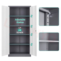 Archivador Metálico Moderno de 2 Puertas de la Fábrica LAKSHYO, Antioxidante, Convertible, de Acero, Ajustable, para Colgar, para Exteriores, Escuela, Hogar