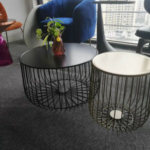 Disen Indoor Black Coffee <b>Table</b> <b>Small</b> Steel Wire <b>Round</b> Cage Coffee <b>Table</b> Metal Wire Coffee <b>Table</b> - Product Image 4