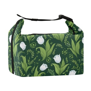 Bolsa de almuerzo con diseño de tulipán tropical personalizado de Hawaii, bolsa con aislamiento térmico, bolsa de picnic escolar para exteriores - Product Image 2