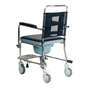 Fauteuil roulant de transfert pliant en aluminium fauteuil roulant de douche avec <span class=keywords><strong>commode</strong></span> - Product Image 4
