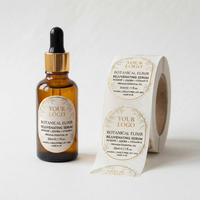Autocollants personnalisés pour huiles essentielles de soin de la peau avec votre illustration, autocollants découpés étanches pour huiles corporelles, pour le branding des huiles essentielles