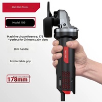 Meuleuse d'angle Deli Red Core multifonctionnelle, machine de découpe haute puissance pour usage domestique, meule à main pour polissage et ponçage