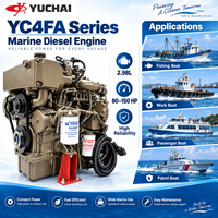 Moteur marin SCDC YUCHAI série YC4FA 80-150 ch 3000-3100 tr/min, moteur diesel turbo 4 cylindres, remplacement pour Cummins Yanmar