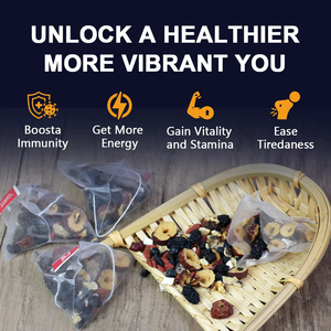 ชาสมุนไพรโสมแปดสมบัติ OEM ผสม 10 ชนิดสมุนไพรทรงพลัง โกจิ มาคา ยำ ผสมผสานจากธรรมชาติ วีแกน ออร์แกนิค อาหารเพื่อสุขภาพ เกรดอาหาร บรรจุ 20 ซองชา - Product Image 6