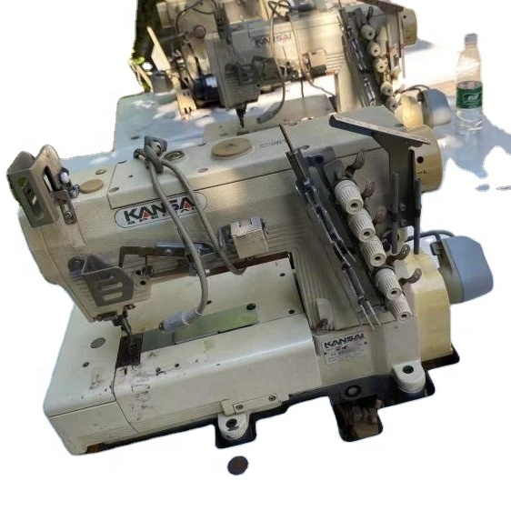 Second Hand Industrial Sewing Machine Kansai Brand Three Needle Five Thread Stretch Sewing Machine Wx-8803dw