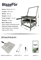 Barbecue commercial d'extérieur, table de barbecue coréen, grills à charbon de bois d'extérieur