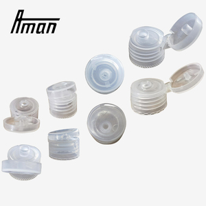 Tapas de Plástico Abatibles Aman 20/410 24/410 para Botellas de Cosméticos, a Prueba de Fugas, Antiderrames, Material PP - Product Image 1
