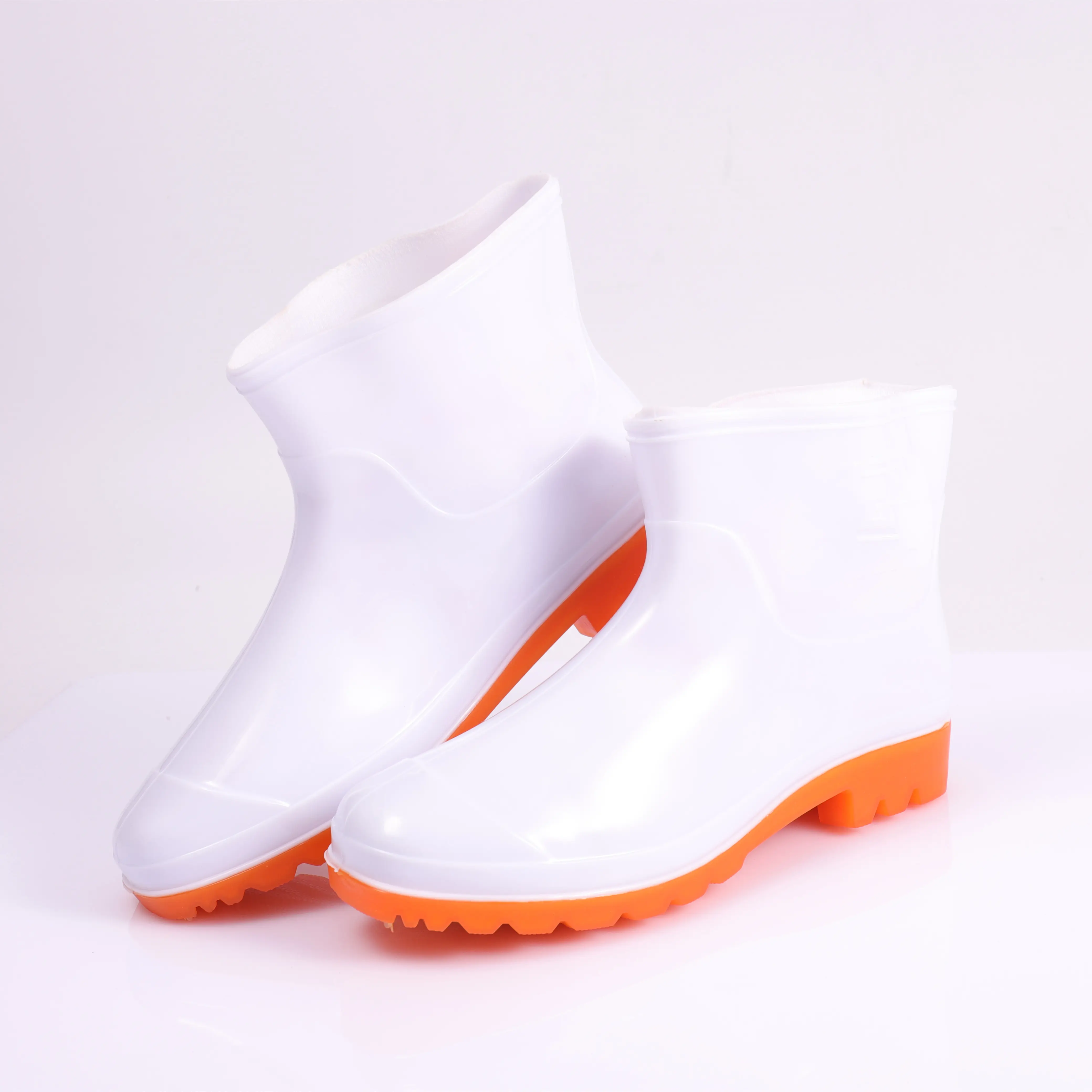 Safety Boot Working White Sole Blue Men's Rubber Rain Boots Waterproof