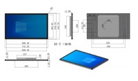 Écran tactile de 32 pouces - Affichage numérique Android avec écran IPS 1920x1080 pour kiosque interactif et publicité commerciale