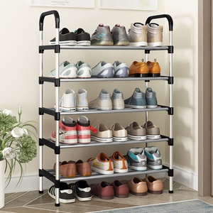 Five Layer Multi-layer Iron Art Space-saving Assembly <strong>Metal</strong> <strong>Shoe</strong> <strong>Rack</strong> for Dormitory Storage - Product Image 2