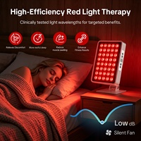Panneau de luminothérapie portable à 6 longueurs d'onde, en alliage d'aluminium, thérapie par lumière infrarouge pour soulager les douleurs musculaires et les soins de la peau