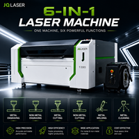 Máquina Láser JQLASER 6 en 1, Máquina de Corte Láser de Fibra y CO2, Modelo 1390, 1200w Máx., Raycus 150w, Yongli Laser