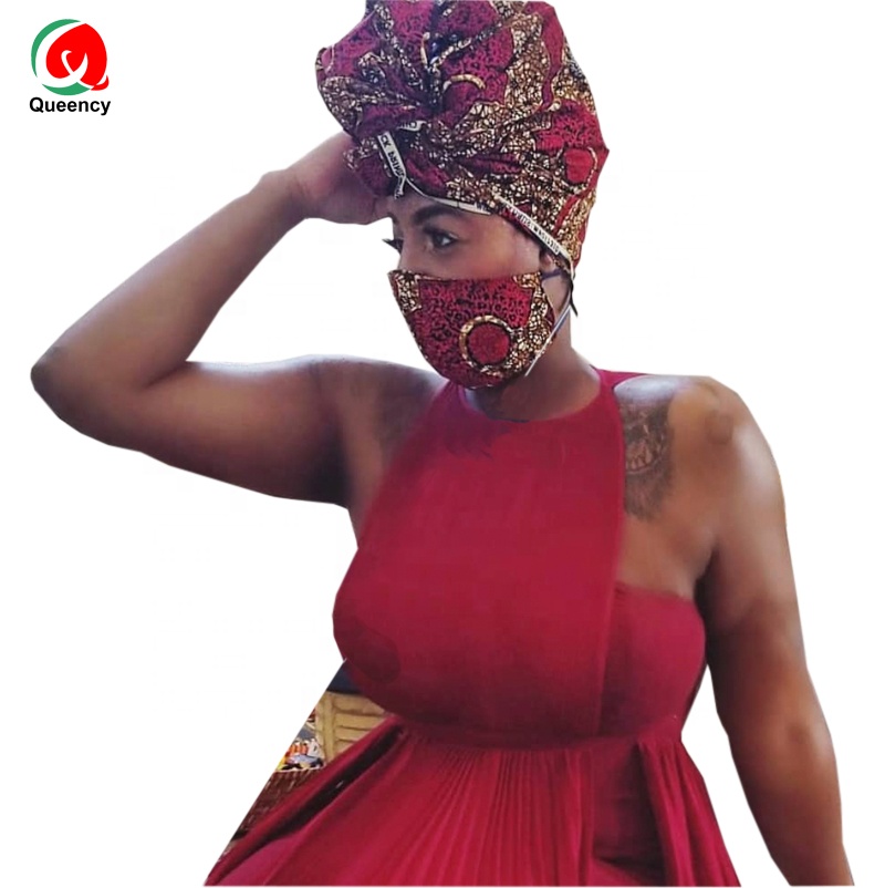 Женский тюрбан Queency в африканском стиле, модный головной убор с восковым принтом, подходит к ткани Анкары, Рождество, k