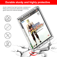 Boîte de rangement et de protection transparente pour cartouches de jeu PS Collection, compatible Playstation 2 PS2 XBOX WII DVD