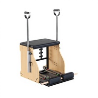 Chaise de Pilates Reformer en bois d'érable pour le yoga et le fitness - Grand équipement multifonctionnel universel pour l'entraînement à domicile