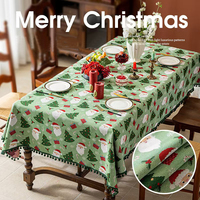 Nappe de table imprimée de style rétro américain pour le Nouvel An Chemin de table à café et couverture de table à manger pour six personnes pour la maison