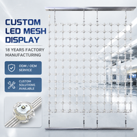 Écran LED en maille haute transparence P40, coque PC, contrôle DMX512, affichage média extérieur pour centres commerciaux et ponts, éclairage