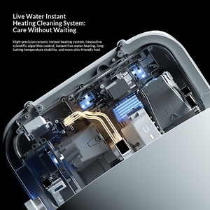 <span class=keywords><strong>WC</strong></span> intelligent à réservoir dissimulé, sans limite de pression d'eau, bouton rotatif, chauffage instantané, lavage, distance du capteur réglable - Product Image 2