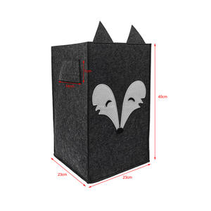 سلة تخزين مربعة بتصميم حيواني لطيف، عصرية من البولي بروبيلين والخيزران والألومنيوم، متعددة الاستخدامات ومستدامة لتنظيم الملابس المتسخة - Product Image 3