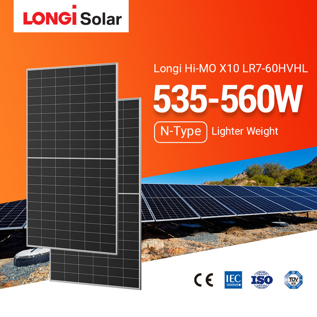 Longi Solar Panels 535W 560W N-type Pv Solar Panels
