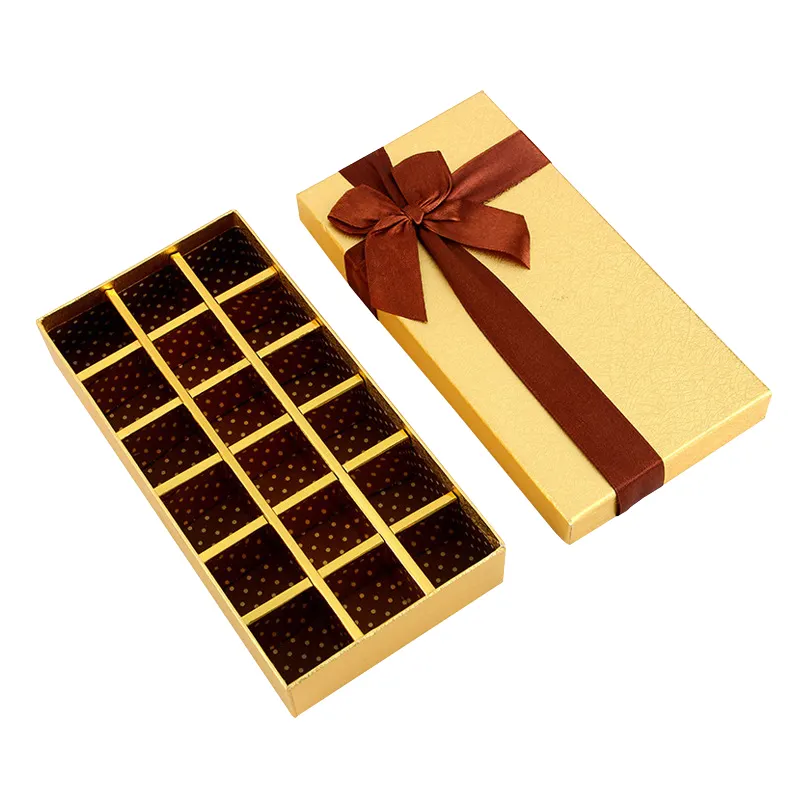 Custom Luxury Sweets and Chocolate Gift Box with Bow-knot Wholesale Christmas Packaging Gift Box