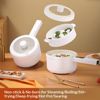 Casserole électrique multifonctionnelle, pot intelligent antiadhésif pour dortoir d'étudiant et maison, marmite électrique et poêle à frire