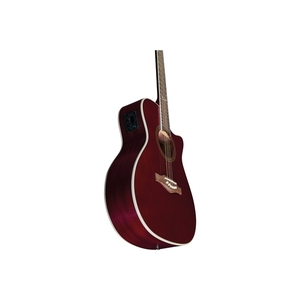 EKO GUITARS- NXT A100ce Guitares acoustiques rouges transparentes Table en épicéa Dos et côtés en acajou Manche en acajou Touche Roupana - Product Image 4